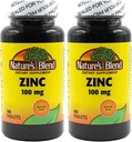 הקערה של הטבע Znc Gluconate 100 מ"ג, 100 טבליות (Pack of 2)