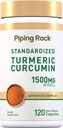 Piping Rock Turmeric Curcumin Complex 1500 מ"ג | 120 קפסולות | עם Black Pepper לחלץ ו Tart Cherry | תוסף פורמולה מתקדם