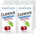לודן's Sugar Free Wild Cherry Drops, Sore גרון, 25 Count (6 Pack)
