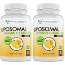 ויטמינים Liposomal C 1400 מ"ג פרי - High Absorption Ascorbic Acid, Lypo-Spheric ויטמין C Complex Immune תמיכה תוסף W / Powerful Antioxidants ו Collagen Booster (180 Veggie Caps 2 Pack)