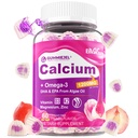 סוכר חינם Calcium Citrate Gummies עבור נשים וגברים 1000 מ"ג, ויטמין D3 K2, Magnesium, Zinc, Boron, Manganese, Copper, Ultimate Absorption Calcium תוספי עבור העצם, שריר ו Immune - טבעוני, 60 הרוזן, 60