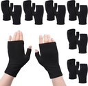 6 Pairsless Eczema Gloves Moisturizing למבוגרים כותנה Overnight יבש ידיים (Black)