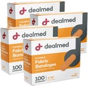 מדבקה גמישה של Adhesive Bandages - 1x3 Inch - 100 / Box - 4 Boxes - Breathable First Aid Strip Pack - Soft Wound Patch for Medical, Emergency Kits & Clinic