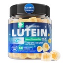 Lutein 20 מ"ג 40 מ"ג ו-Zaxanthin תוספי מזון לעיניים, Lutein Gummies עם אומגה 3, Saffron, Zinc, Bilberry & Goji Berry for Vision Support - ויטמין עיניים עבור מבוגרים - טבעוני, סוכר חינם, 60ct, 60ct, 60ct