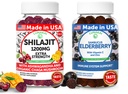 לונהקאי ארה"ב עשתה Shilajit & Elderberry Gummies Bundle - אנרגיה ותמיכה Immune - non-GMO & Delicious