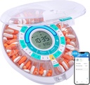 Daviky Automatic Pill Dispenser עבור Elderly עם אזעקה, Electronic Pill Dispenser Machine, 28 יום חכם Bluetooth חודשי גלולות מארגנת, גלולה מזכירת עם APP עבור מרשם, ויטמינים ועוד