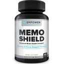 MemoShield Brain Health Supplement - Advanced Memory Support with Lion's Mane, Bacopa Monnieri וג'ינקגו בילובה - פונקציונליות קוגניטיבית ובריאות המוח פורמולה - 60 קפסולות