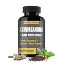 Noo Most Organic Ashwagandha 400 מ"ג קפסולות w / Black Pepper לחלץ כמו טבעוני Ashwagandha תוספי סיוע נגד מתח, תמיכה טבעית Mood, אנרגיה & Focus 60s