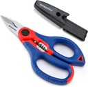 עובד סטטינים ללא חשמלאיים Scisors, 6.4" Professional Electrician Shears with Wire Stripper for Soft Cable (לא מתאים לשימוש צלילה)