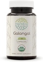 HerbEra Galangal USDA אורגני 60 קפסולות | תוספי צמחי טבעי | קפסולות וטרינריות אורגניות וצמחוני אורגני Galangal (Alpin Galangal) Dried Root (60 קפסולות)