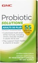 GNC Probiotic Solutions Adults, Customized Vegetarian Formula for Adults 50+, תומך בבריאות העיכול והחיסון, 30 קפסולות
