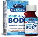 Poly-Vite+Iron Multivitamin Iron טיפות עבור תינוקות ופעוטות - תומך צמיחה חזקה, התפתחות המוח, Immune Health - No artificial Colors, Gluten-Free, 50mL Dropper בקבוק על ידי אחד Vite