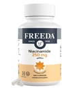 Freeda Niacinamide - ויטמין B3 Niacinamide 250 מ"ג - Vegetarian No Flush Niacin Formula - B3 ויטמינים Niacinamide תוסף - Niacin Flush חינם Niacinamide B3 Nicotinamide, 500 קפסולות