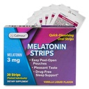 30 רצועות שינה אוראליות | Quick-Disshoot 3mg Melatonin Strip עובדות | Faster Than Gummies | מרגיעה את תוספי ה-Npping | The Ultimate Sleep Aid for Better Rest and Eye Health