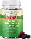 Natures Craft Sambucus Elderberry Gummies for Kids Health - מקסים Black Elderberrymies עם Zinc ו ויטמין C עבור ילדים Immune תמיכה - Gelatin ו Gluten Free Non-GMO תמיכה 90