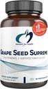 עיצובים לבריאות Grape Seed העליון - 200mg Grapeseed לחלץ תוספת עם Grape Skin + Muscadine Grape - Non-GMO Polyphenol + Anthocyanin Antioxidant בלנדר (60 קפסולות)