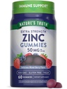 האמת של הטבע Znc Gummies למבוגרים | 50 מ"ג | 60 Count | טבעוני, non-GMO & Gluten חינם תוספת כוח תוספת תוספת תוספת תוסף