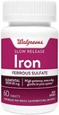 Iron Slow Release High Potency Ferrous Sulfate 45mg, טבליות, 60 ea