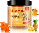 ויטמין B2 חניכיים, ויטמין B2 Riboflavin חניכיים 400 מ"ג עם Magnesium & Coq10, Migraine Relief & Headache הקלה, עבור ילדים ומבוגרים, 90 חניכיים צ'ואובלות (1)