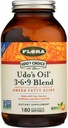 פלורה Udo's Oil 3-6-9 - מכיל קוקוס אורגני, Flax Seed Oil & More - 180 Vegetarian Softgels