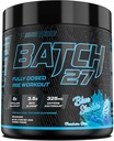 TC Nutrition Batch 27 טרום עבודה אבקת - 8g Citrulline, 3.5g Beta Alanine, 2.5g Betaine, 325 מ"ג קפאין | אנרגיה מיידית, פוקוס, משאבות וכוח | Nitric Oxide Booster 20 sv (כחול סלושי)