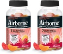 ויטמין C750 מ"ג (per Serve) - חניכיים פירות Assorted (63 Count in a Bottle), Gluten-Free Immune תמיכה תוספת עם ויטמין C E, Selenium (Pack of 2)