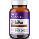 New Chapter Zinc Supplement, Fermented Zinc Complex, One Daily for Immune Support + Skin Health, מינרל-Balancing Formula Rich in Copper, Easy to Swallow & Digest, 90 Count (3 חודשים אספקה)
