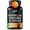 Boswellia Curcumin ג'ינג'ר תוספי מזון - חזק 95% גלולות תמיכה טבעית עבור ניידות וגמישות - תוספת כוח Boswelia עם תוסף Turmeric Curcumin אורגני ג'ינג'ר