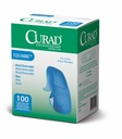CURAD Food Service Metal Detectable Blue הבד Adhesive Bandages 3/4" x 3