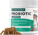 Wellnergy Daily Probiotic & Prebiotics Soft Chew for Dogs & Cats - תמיכה תזונתית עבור Diarrhea, Constipation, Upset Stomach, Indigestion & Gas - Helps Digest, Allergy & Immune בריאות 70ct 70ct