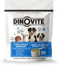 Dinovite 3 ב 1 Probiotic for Puppies, Skin & Coat, Digestive Health & Joint Relief, Dog Food Toppers, Salmon Oil, Glucosamine, Allergy Relief & Itch Relief Skin Care, 90 משרתות (Puppy)
