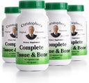 פורמולה מקורית של כריסטופר פורמולה Tissue & Bone - 100 VCaps | Herbal Support for Bones & Connective Tissue - חבילת 4