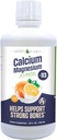 נוזלי הטבע - Calcium Magnesium תוספת נוזל (2:1 Ratio) - עם D3, Boron, Manganese for Optimal Absorption - עבור עצמות חזקות ושיניים - כתום וניל פלאמור - (32oz - 32 משרתות)