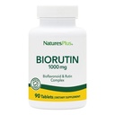 Natures Plus Biorutin 1000 מ"ג - 90 טבליות - Bioflavonoid & Rutin Complex - תמיכה ותפקוד ו Circulation - Vegetarian, Gluten Free - 90 משרתות