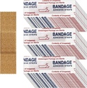 Weewooday 300 Pcs Small Bandages - Nose Bandages, הבד, Adhesive, גמיש, נשימה - 0.34 x 1.6 Inch
