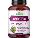 Zazzee תוספת כוח Artichoke 20:1 לחלץ, 9000 מ"ג כוח, 5% Caffeoylquinic Acid, 150 קפסולות טבעוניות, 5 חודשים אספקה, ריכוז וסטנדרט 20X לחלץ, Non-GMO ו- All-Naturalalalal.