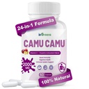 אורגני קאמו קפסולות 2000 מ"ג | ויטמין C, Powerful Antioxidant Band | 60 קפסולות, non-GMO, Gluten-Free, Immune Support & Skin Health