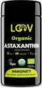 LOOV Natural Astaxanthin 12mg - 60 יום אספקה - מקס כוח אנטיחמצן - עין, משותפת, עור, חסינות - ממיקרולגה - Non-GMO, טבעוני, בר קיימא