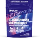 2 לפני Blackcurrant I All Natural Pre Workout, Caffeine Free I Clean Energy, Endurance, Recovery I Pre Workout Women and Men I 20 משרתי Pouch I Informed Sports Certified Sports