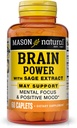 MASON NATURAL Brain Power with Sage Extract & Calcium, תוספת יומית עבור תמיכה נפשית רגילה פוקוס ו Mood, 60 יום אספקה