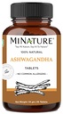 Ashwagandha Tablets- 90 טבליות, 1000 מ"ג על ידי mi Nature | 45 ימים אספקה | 100% טבעי אשוגנדה | טבעונית