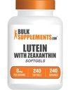 BulkSupplements.com Lutein עם Zeaxanthin Softgels - Zeaxanthin Plus Lutein, Lutein ו Zeaxanthin, ויטמין עיניים - Gluten חינם, 1 Softgel לכל המשרת, 240 Softgels.