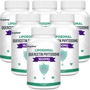 Orgabay Liposomal Quercetin Phytosome 1600 מ"ג,Bromelain 200 מ"ג, Zinc 30 מ"ג,Vitamin C Turmeric 40 מ"ג, המורכבות הגבוהה ביותר, Quercetin Complex, 360 Softgels