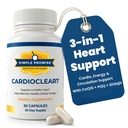 CardioClear7 - Coenzyme Q10 (CoQ10) 100 מ"ג ו- PQQQ 10 מ"ג בריאות הלב תוספת עם Shilajit - תמיכה Circulation, Energy & Cardiovascular Health - 30 קפסולות