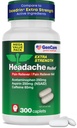 GenCare - Headache Relief Acetaminophen עם Aspirin (NSAID) & Caffeine (300 Caplets) Value Pack | כאבי ראש, כאבי שרירים, כאבי גב וגוף | Generic AugedrEn תוספת כוח