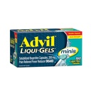 עו"ד Liqui-Gels Minis Pain Reliever ו-Fever reductionr, Pain Medicine for Adults with Ibuprofen 200 מ"ג להקלת כאב - 160 קפסולות ממולאות