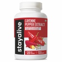 StayAlive Cayenne Peppers 960 מ"ג הפקה עם ג'ינג'ר, Garlic, Turmeric, Beet Root, Black Pepper, 120 קפסולות קייאן, תמיכה Cardiovascular & Immune System, Capsaicin גלולות