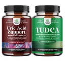 Bundle של Herbal Uric Acid ניקויse ו Detox ו- Advanced TUDCA Liver תמיכה תוסף - Essential Daily Kidney ניקויse ו- Uric Acid Support - עבור Gallbladder Liver ו- Kidney Support