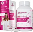 Boric Acid Suppositories for Women - Vaginal Pills - מקדם את איזון ה- pH Vaginal, פלורה בריאה, Odor Control - Made in the USA - 600mg, 30 Count