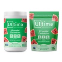 Ultima Replenisher Electrolyte אבקת לשתות Mix Bundle - סוכר חינם - Watermelon, 90 המשרת Canister ו 20 Stickpacks - 6 אלקטרוליטים ומינרלים - Keto Friendly, טבעוני, non-GMO